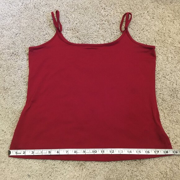 Vintage Cherry Red Stretchy Adjustable Strap Camisole - Picture 14 of 15